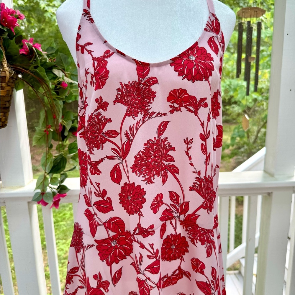 Gorgeous Cabi #5533 cranberry crush peblum floral tank-Small - Picture 3 of 13